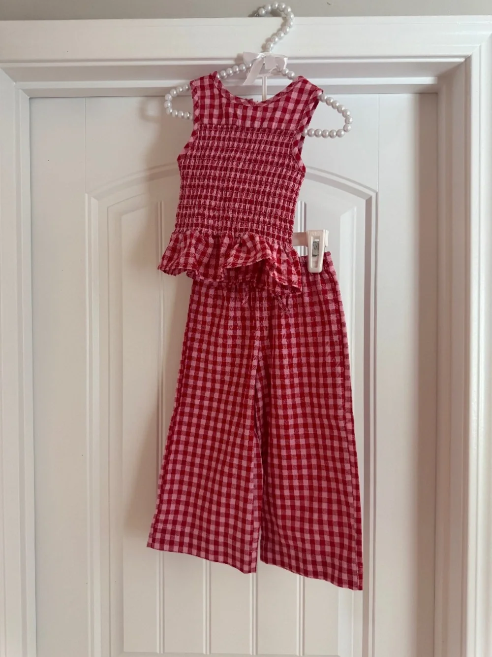 Red Gingham 2T Girls Set